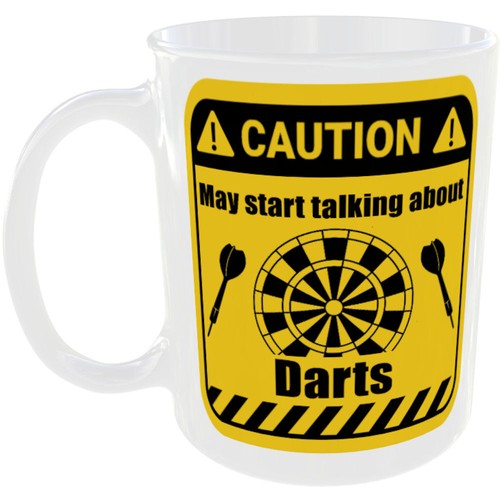 Darts mug funny caution gift - funny,